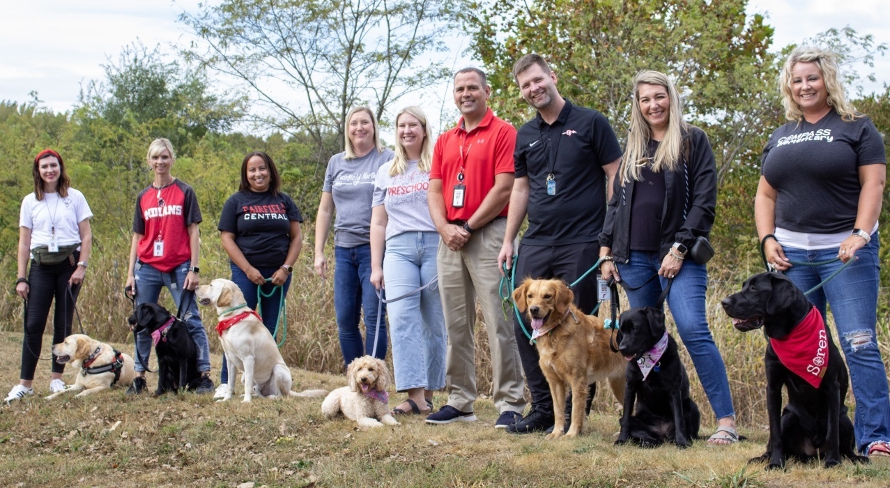 Group with dogs